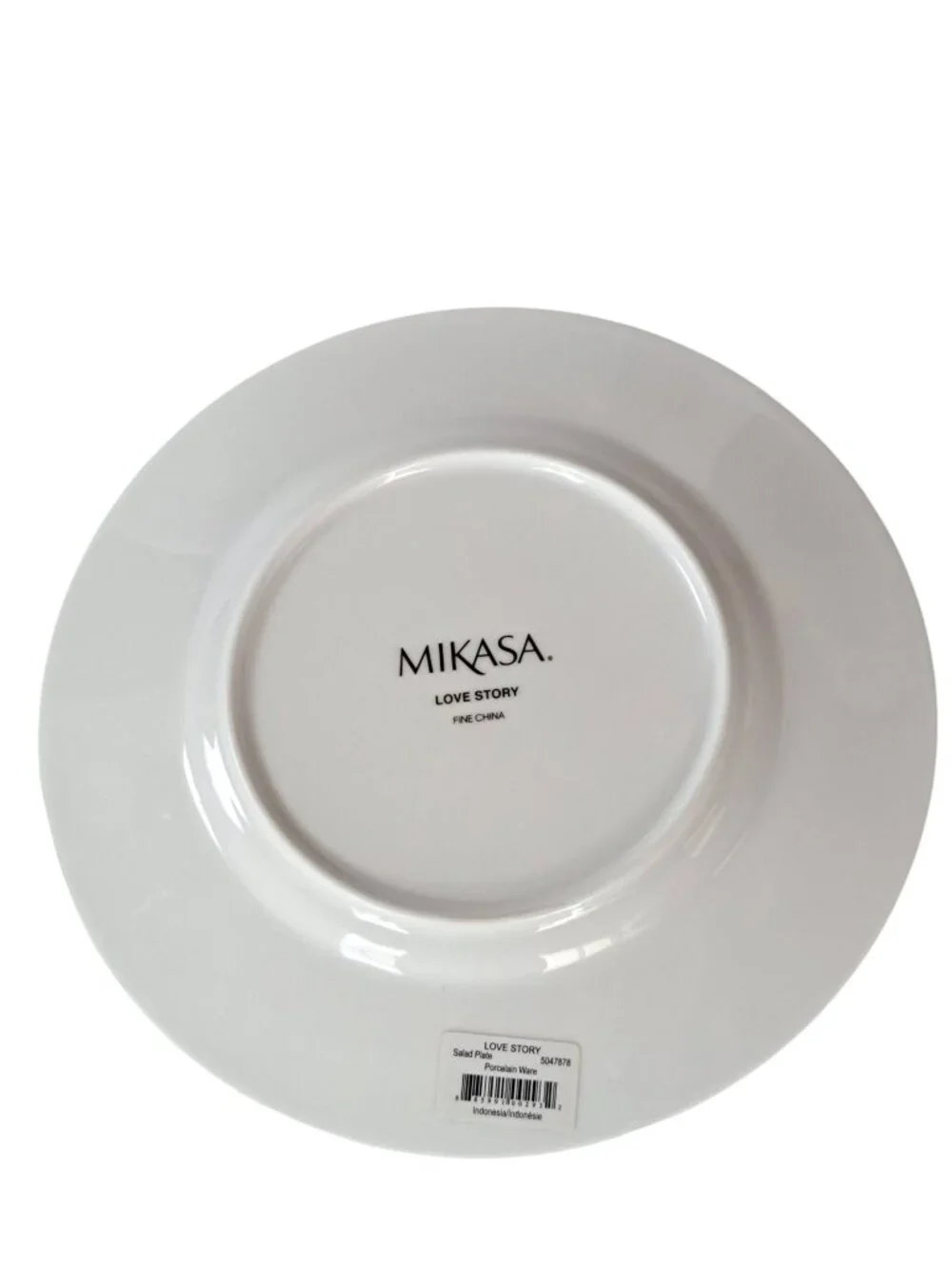 Mikasa Love Story Salad Plate 8 1/2” New -with bar code sticker attached